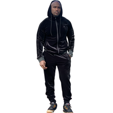 Load image into Gallery viewer, Blacked Out Velvet Tracksuit
