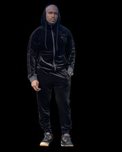 Load image into Gallery viewer, Blacked Out Velvet Tracksuit
