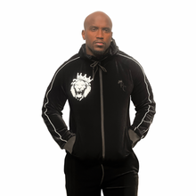 Load image into Gallery viewer, Black &amp; White Velvet Tracksuit
